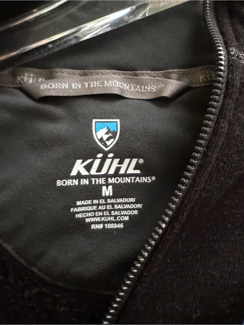 Kuhl Black and Gray Quarter-Zip Pullover Sz Med